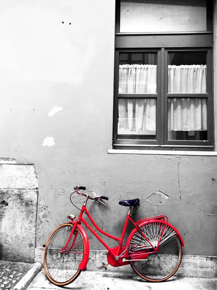 red bicycle